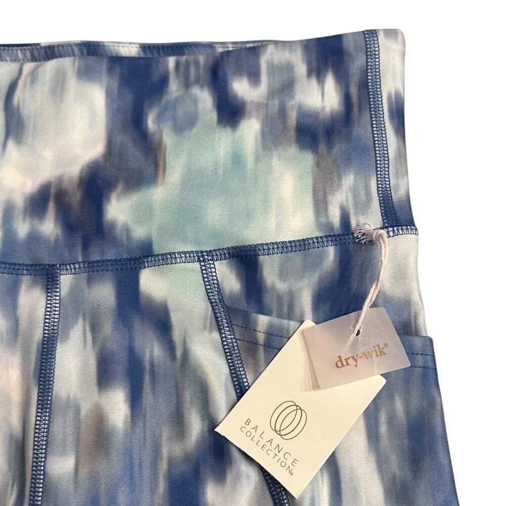 Balance Collection High Waisted Leggings Watercolor Tie Dye Blue Size Women S - Picture 13 of 16